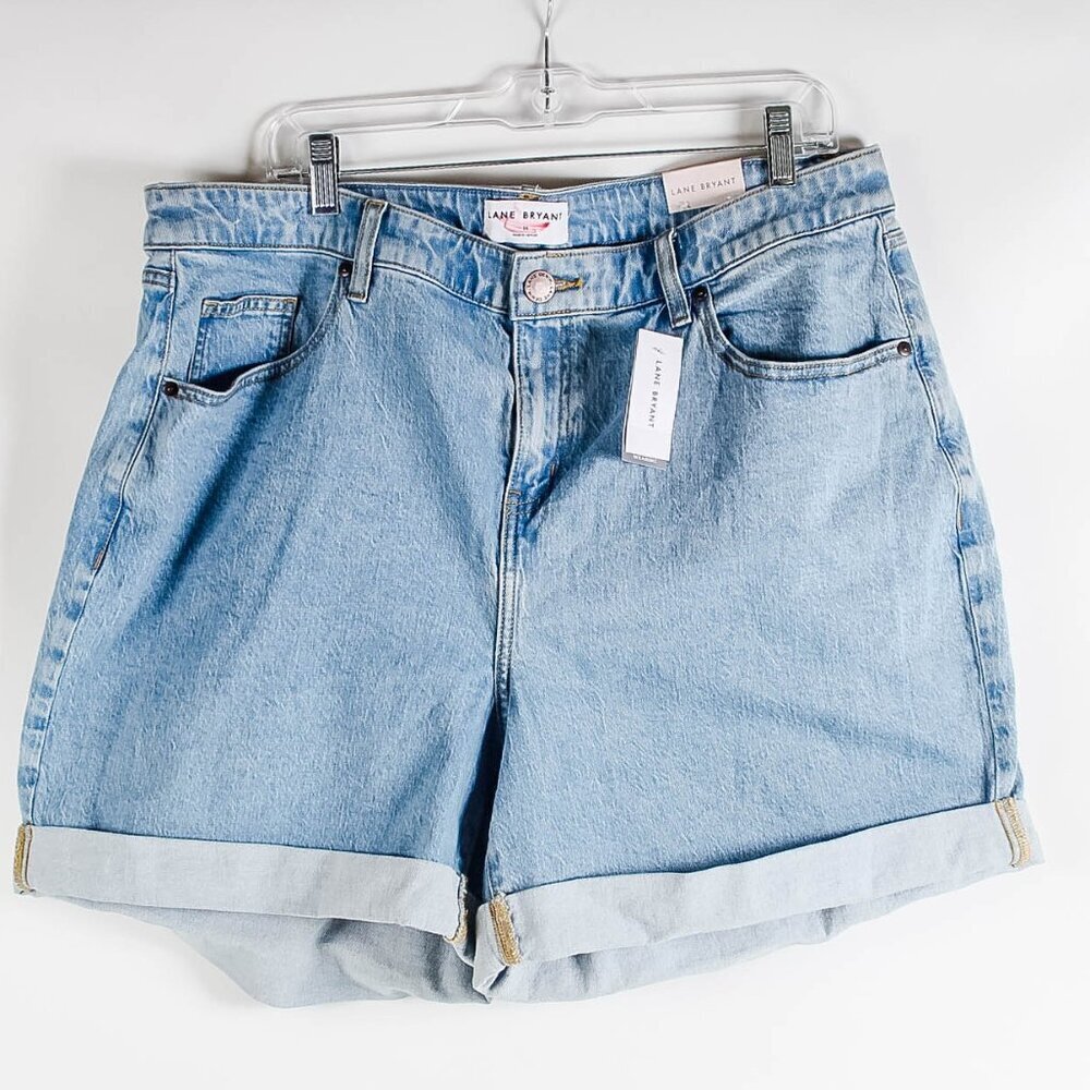 Lane Bryant Boyfriend High Rise Midi Denim Shorts - NWT - Size 16